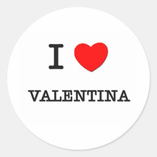 Pegatina Redonda Amo a Valentina