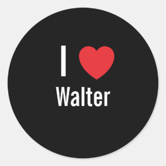 Pegatina Redonda Amo a Walter