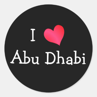 Pegatina Redonda Amo Abu Dhabi