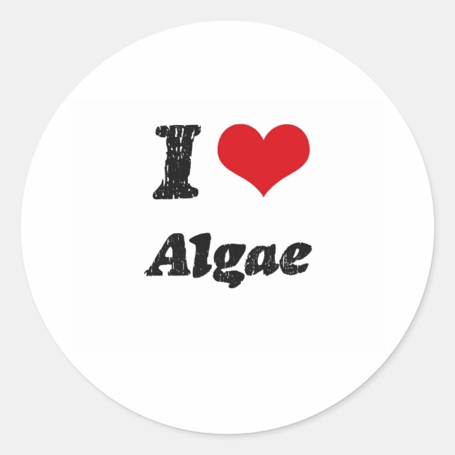 Pegatina Redonda Amo Algae (Anverso)