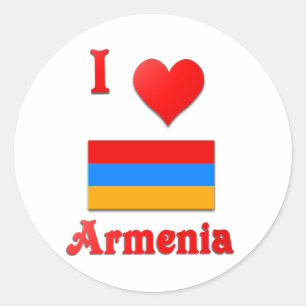 Pegatina Redonda Amo Armenia
