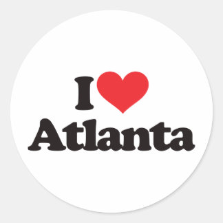 Pegatina Redonda Amo Atlanta