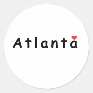 Pegatina Redonda Amo Atlanta
