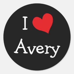 Pegatina Redonda Amo Avery