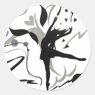 Pegatina Redonda Amo bailar