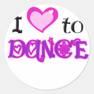 Pegatina Redonda Amo bailar
