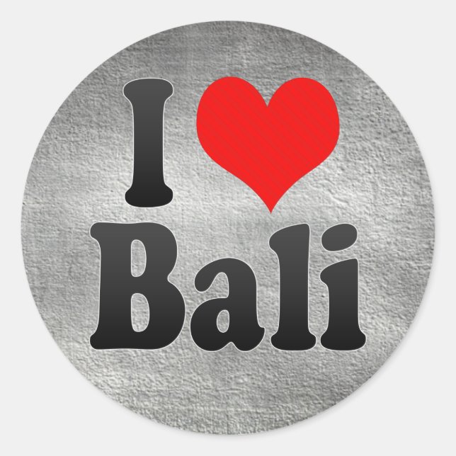 Pegatina Redonda Amo Bali, India. Mera Pyar Bali, India (Anverso)