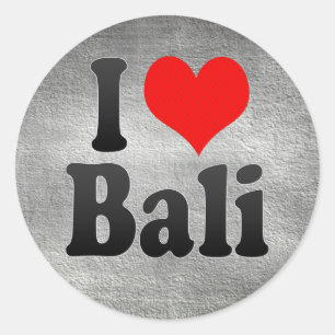 Pegatina Redonda Amo Bali, India. Mera Pyar Bali, India