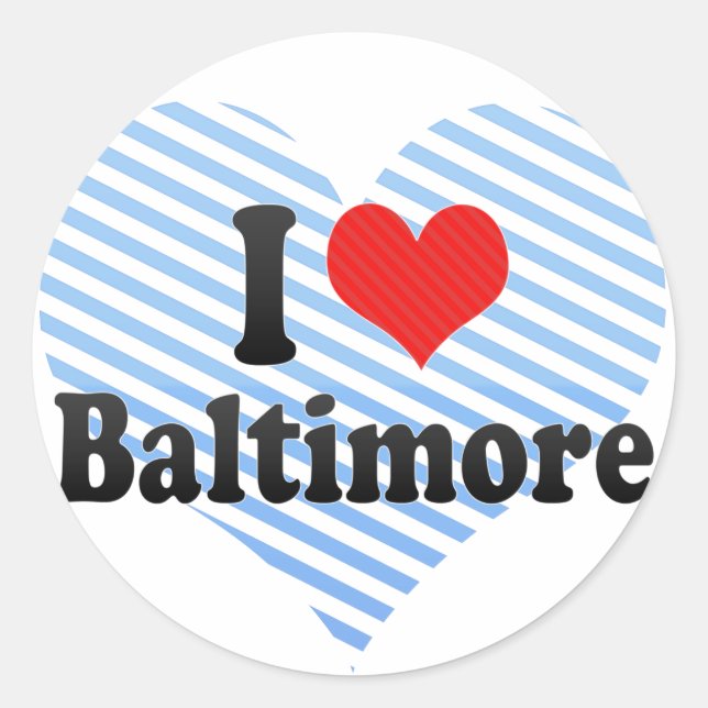Pegatina Redonda Amo Baltimore (Anverso)