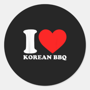 Pegatina Redonda Amo Bbq Coreano