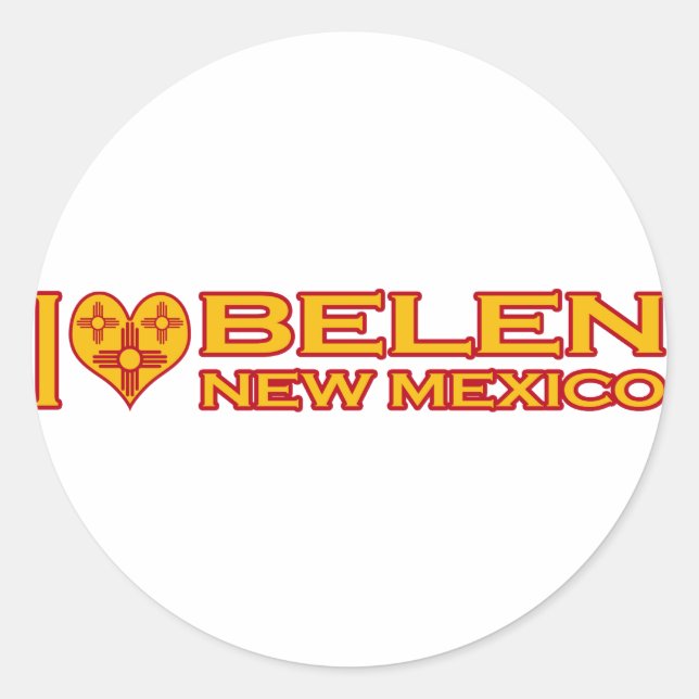 Pegatina Redonda Amo Belén, NM (Anverso)