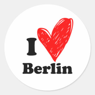 Pegatina Redonda Amo Berlín