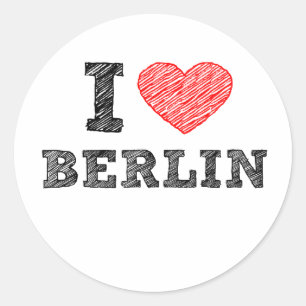 Pegatina Redonda Amo Berlín