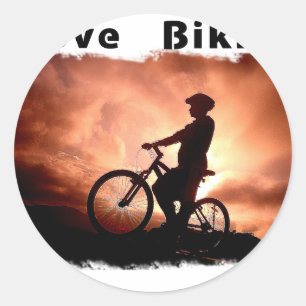 Pegatina Redonda Amo Biking Gnarly