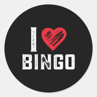 Pegatina Redonda Amo Bingo Bingo Bingo