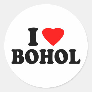 Pegatina Redonda Amo Bohol