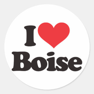Pegatina Redonda Amo Boise
