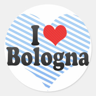 Pegatina Redonda Amo Bolonia