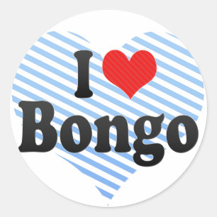 Pegatina Redonda Amo Bongo