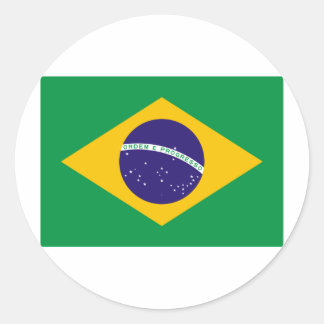 Pegatina Redonda Amo Brasil