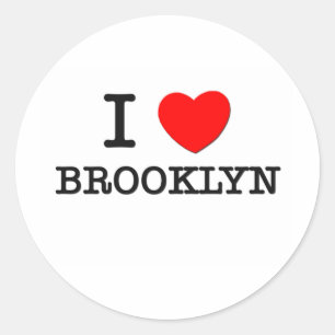 Pegatina Redonda Amo Brooklyn