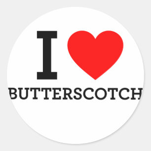 Pegatina Redonda Amo Butterscotch