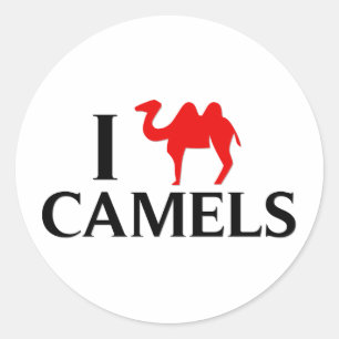 Pegatina Redonda Amo camellos