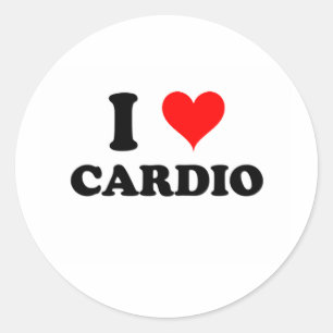 Pegatina Redonda Amo Cardio