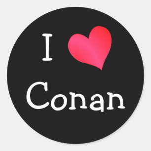 Pegatina Redonda Amo Conan
