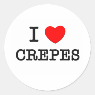 Pegatina Redonda Amo Crepes