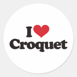 Pegatina Redonda Amo croquet