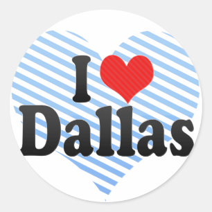 Pegatina Redonda Amo Dallas