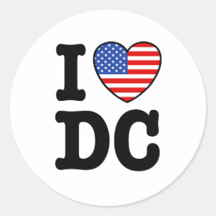 Pegatina Redonda Amo DC
