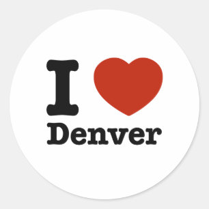 Pegatina Redonda Amo Denver