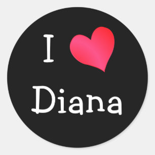 Pegatina Redonda Amo Diana