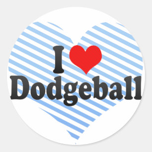 Pegatina Redonda Amo Dodgeball