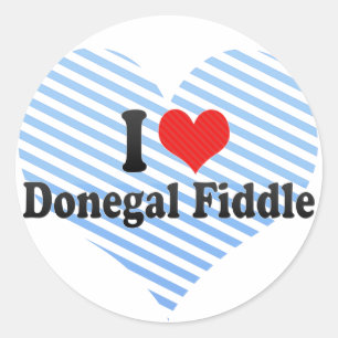 Pegatina Redonda Amo Donegal Fiddle