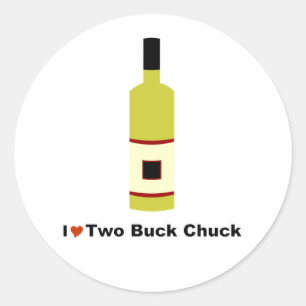 Pegatina Redonda Amo Dos Buck Chuck