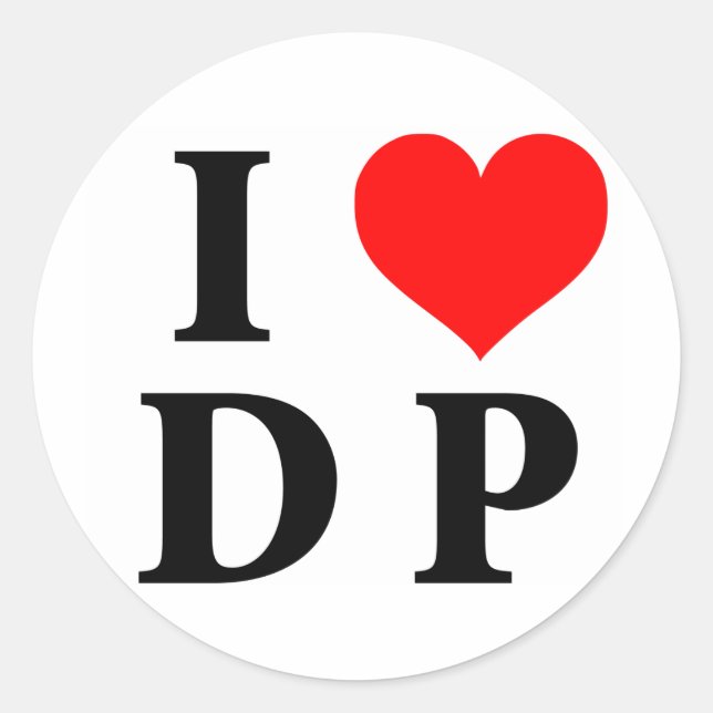 Pegatina Redonda Amo DP (Anverso)
