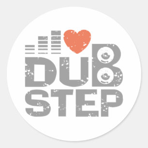Pegatina Redonda Amo Dubstep