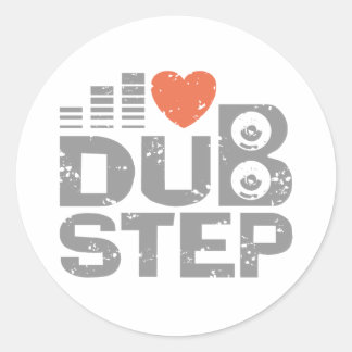 Pegatina Redonda Amo Dubstep