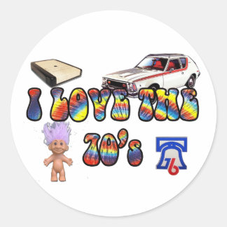 Pegatina Redonda Amo el 1 de los 70