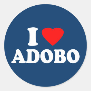 Pegatina Redonda Amo el Adobo