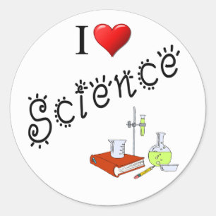 Pegatina Redonda Amo el aula de Science Heart Lab