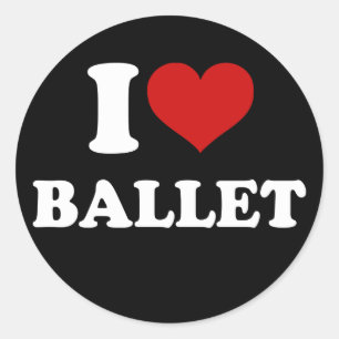 Pegatina Redonda Amo el ballet