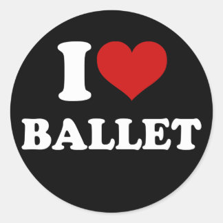 Pegatina Redonda Amo el ballet