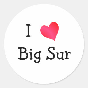 Pegatina Redonda Amo el Big Sur