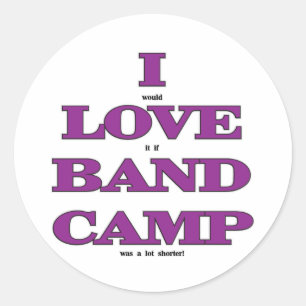 Pegatina Redonda Amo el Campamento de Bandas