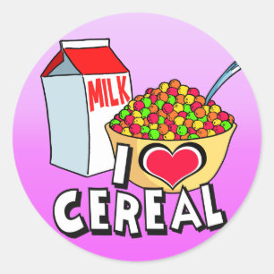 PEGATINA REDONDA AMO EL CEREAL