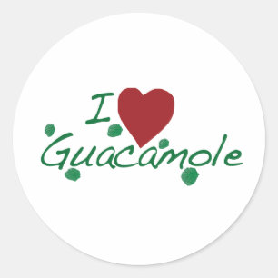 Pegatina Redonda amo el guacamole